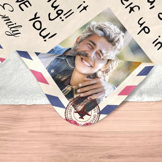 Personalized Fathers Day Blankets Gifts for Dad, Personalized Blanket to My Dad Gifts from Daughter Son, Letter Warm Soft Throw Blankets, Personalized Dad Gifts for Fathers Day