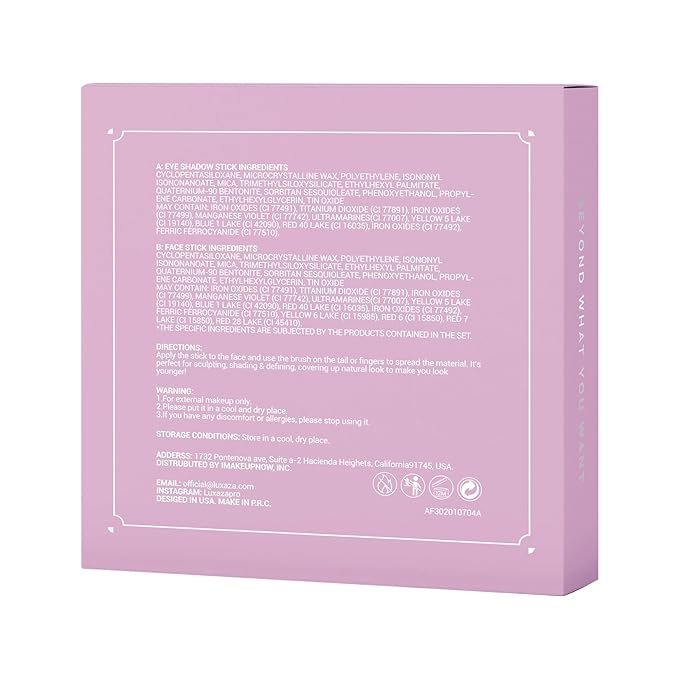 Pink Eyeshadow Stick Makeup 6PCS Set, Light Metallic Shimmer Cream Eye Shadow Eyeliner Brightener Pencil Crayon - PINK OCEAN