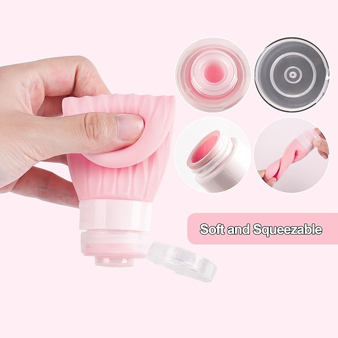 Travel Bottles for Toiletries, Travel Size Toiletries, TSA Approved 3oz Toiletries Bottle, Leakproof & Refillable Silicone Bottles for Shampoo Conditioner(Colorful)