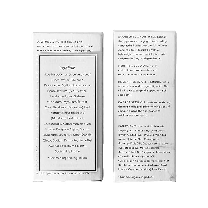 Naked & Thriving Limited Edition Day Set | Protect Antioxidant Day Serum (30 mL) + Prevent Anti-Aging Face Oil (35 mL) with Hyaluronic Acid, Moringa and Rosehip Oil | 65 mL/2.18 fl oz (Set of 2)