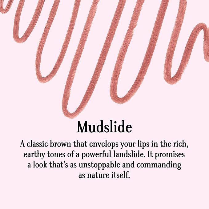 Gerard Cosmetics Lip Pencil (Mudslide), Ultra Pigmented Matte Brown Lip Liner, Long Lasting, Hydrating Creamy Formula, Cruelty Free