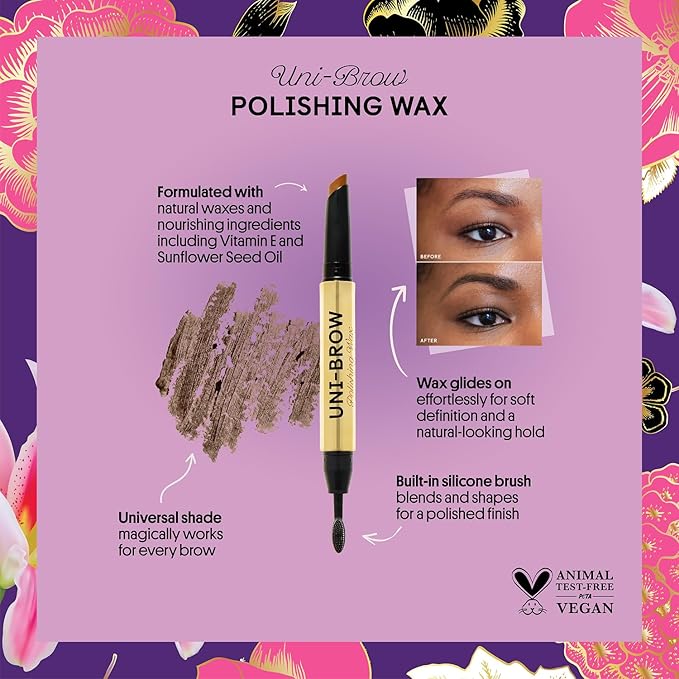 Winky Lux Uni Brow Polishing Wax – Nourishing Brow Wax with Sunflower Seed Oil, Vitamin E & Green Tea Extract for Healthy, Fuller, Tamed Eyebrows, Conditions & Sets Brows for a Polished, Natural Look