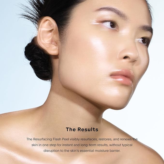 U Beauty Resurfacing Flash Peel Glycolic Acid Exfoliating Serum for Face with Stable Retinol, Hyaluronic Acid, Fruit Alpha Hydroxy Acids, Vitamins C+E - Visibly Improved Density, Lifting -1 fl oz