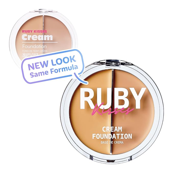 Ruby Kisses 3D Face Creator Cream Foundation & Concealer, 12 Hours Long Lasting, Medium to Full Coverage, Non-Greasy, Ideal for Makeup & Contour Palette (Level 3)