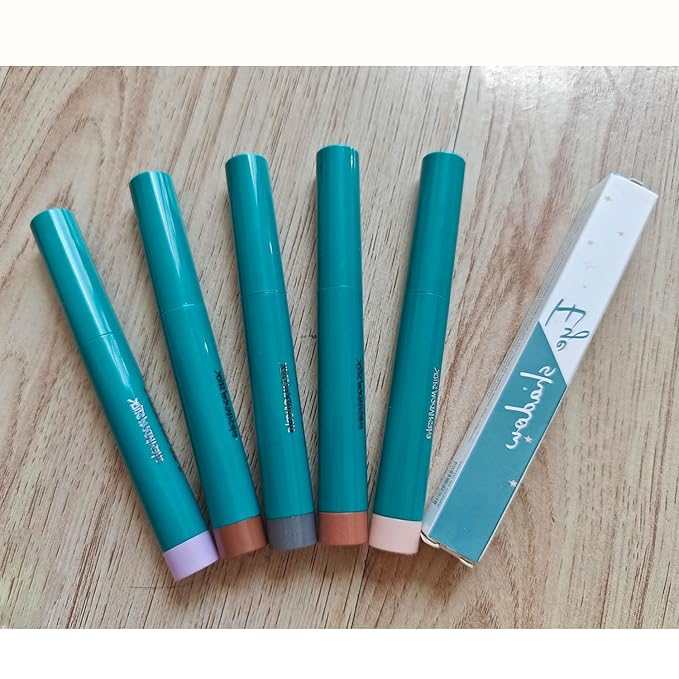5 color set Eyeshadow Stick Eye Brightener Stick Eyeliner Pencil Cream Shimmer Glitter Women Eye Makeup Eye Shadow Sticks Pencil Highlighter Natural Waterproof Long Lasting