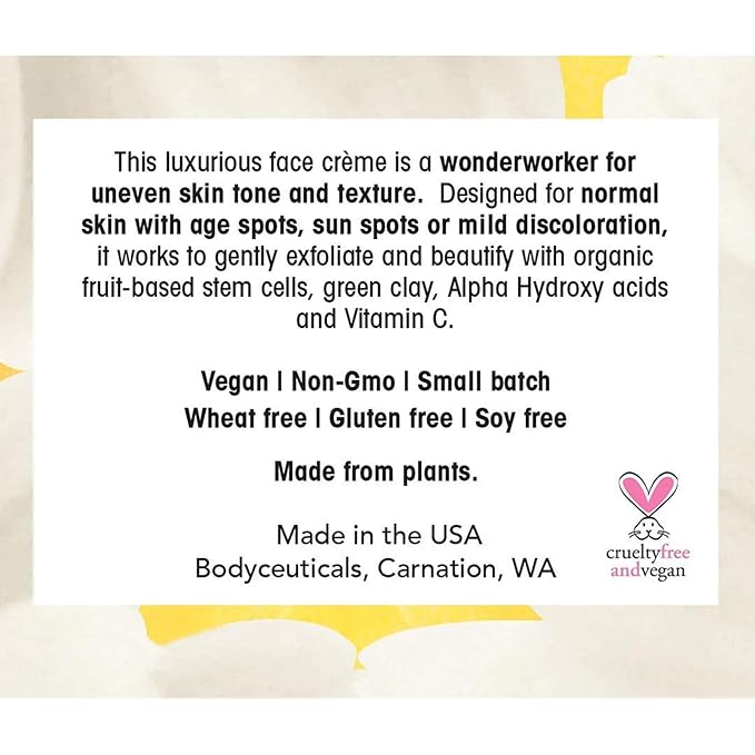 Calendula + Vitamin C Brightening Face Cream – Hydrating, Firming, Antioxidant-Rich Moisturizer – Lightweight, Non-Greasy, Non-GMO, No Parabens or Sulphates – 2 oz Jar