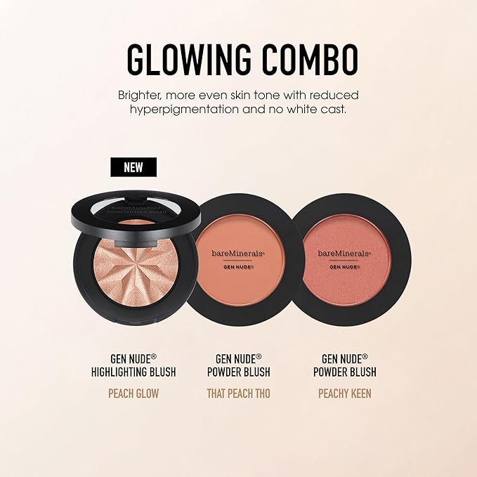 bareMinerals Gen Nude Highlighting Blush, Peach Glow