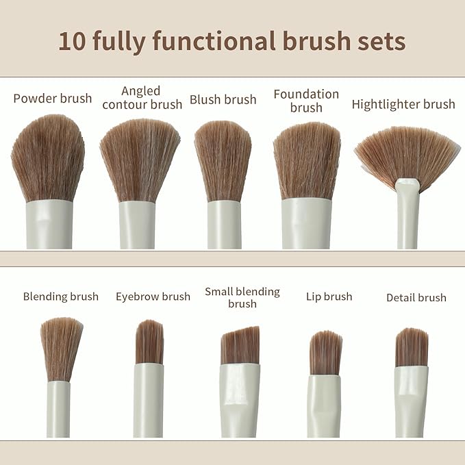 Body Makeup Brush Set Professional & Tools Beauty Travel Essentials for Women