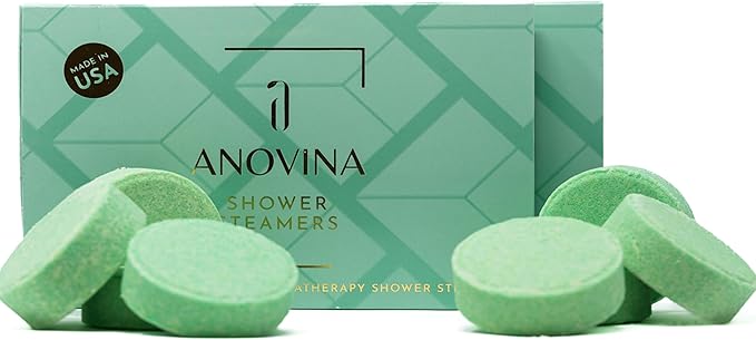 Anovina 12XL Eucalyptus Shower Steamers – Made in USA with Menthol for Aromatherapy. Enjoy a Spa-Like Shower Experience!