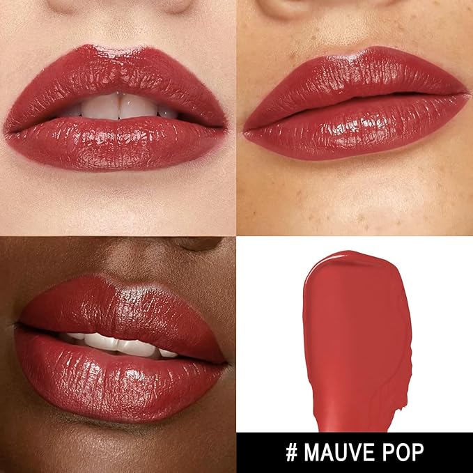MAKI YIKA Moisture Mauve Red Lipstick for Women Hydrate Lip Gloss for Dry Cracked Lips Weightless Glossy Lip Color Juicy Finish,MA059 Mauve Pop
