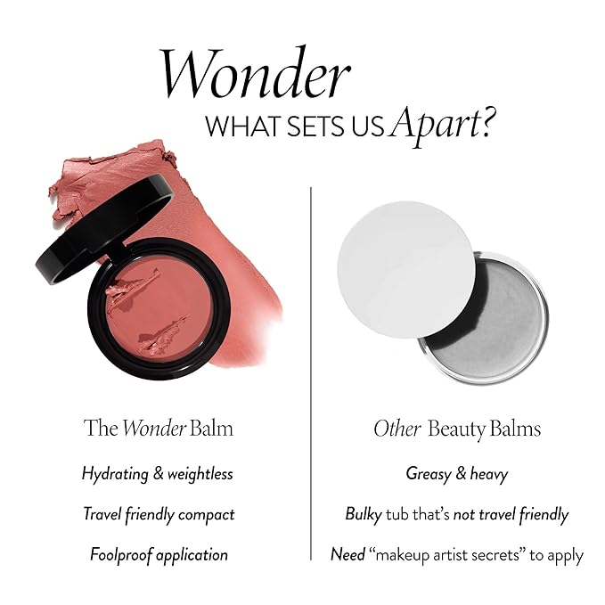 LAURA GELLER NEW YORK The Wonder Balm Complexion Enhancer - Hydrating Weightless Subtle Hint of Color + Glow for Mature Skin - Vegan Squalane - Apply to Cheeks & Lips (03 Rosy Refresh)