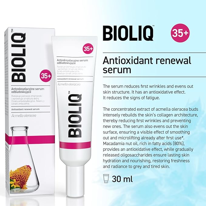 Bioliq - 35+ Regenerating Serum - Hydrating Face Serum with Protection to Revitalize and Nourish Skin, Ideal for All Skin Types - 30ml