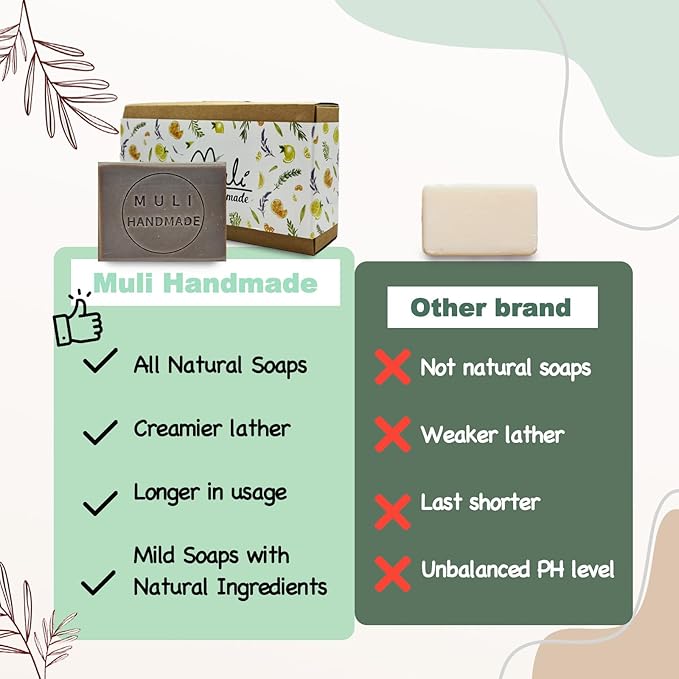 Natural Handemade Bar Soap for Men and Women with Essential oils, Scented Bar Soaps for Bath, Fragrance Regular Use Gift Set (Pack of 3) Comfrey