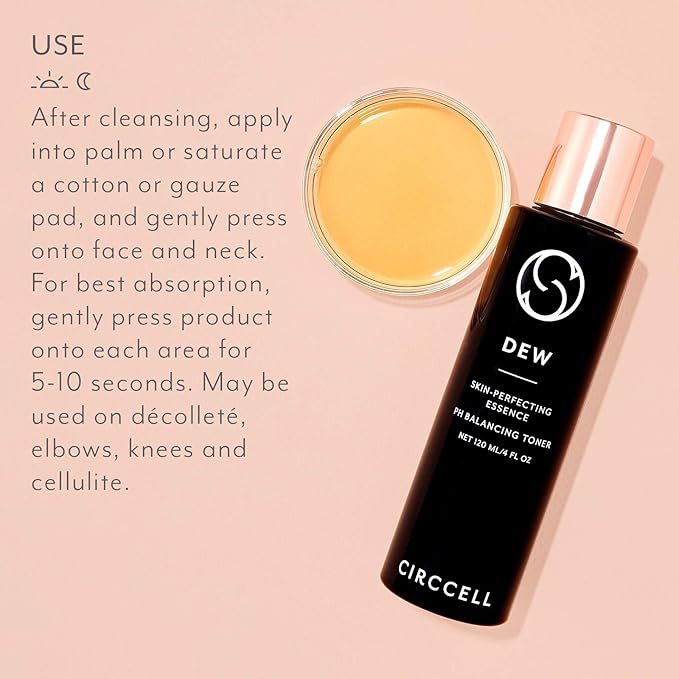 CIRCCELL Dew pH Perfector - pH Balancing Toner – Facial Essence and Primer for Even Skin Tone, Refined Pores & Radiant Complexion – Hydrating & Brightening Skin Treatment for All Skin Types