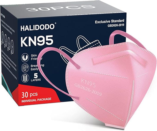 HALIDODO KN95 Face Mask 5-Ply Breathable & Comfortable Filter Safety Mask