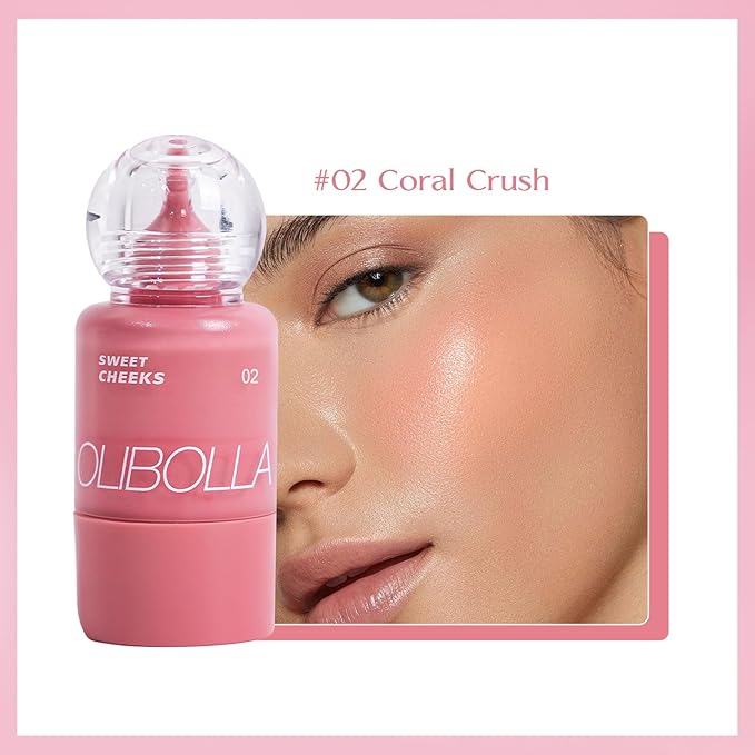 Liquid Blush, High Pigment, Buildable, Lightweight, for Radiant & Flushed & Dewy Cheeks, Long-lasting, Hydrating Cream Blush, For Dry Skin, 0.33 fl.oz