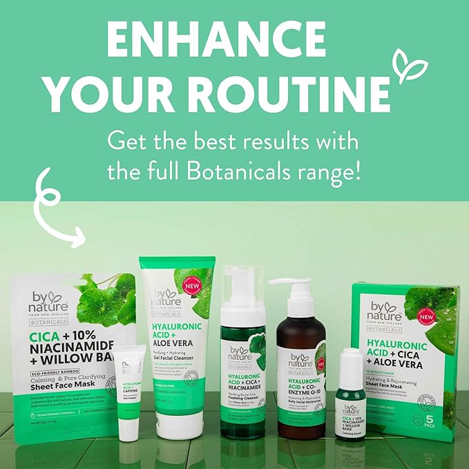 By Nature Hyaluronic Acid + Aloe Vera Facial Cleanser to Hydrate & Brighten Your Skin - Skincare from New Zealand - Premium Face Cleanser - 7oz