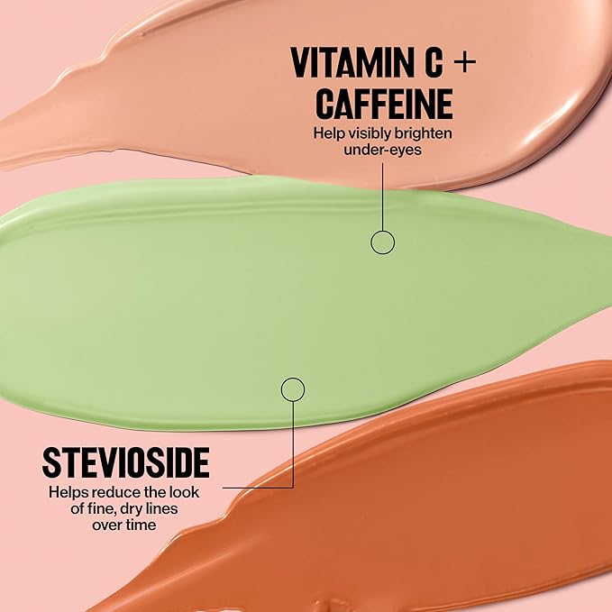 Revlon Glimmer Correcting Concealer, Liquid Under Eye Makeup, Made with Caffeine, Vitamin C, & Stevioside, 105, 0.3 fl oz