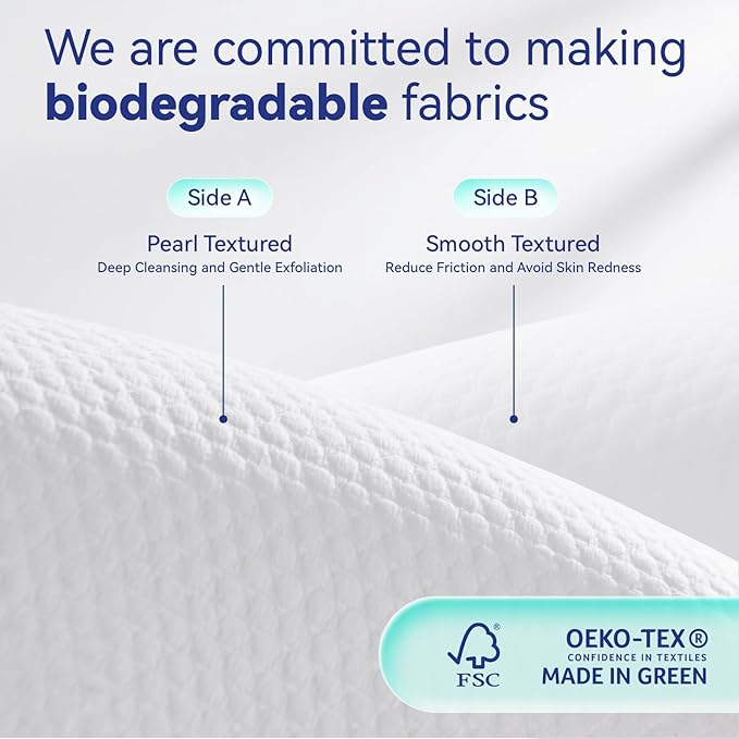 Ditoi Disposable Face Towels,Ultra Thick Face Towelettes XL, Lint-Free Facial Wipes for Makeup Removal,10"×12", 300 Count (6 Pack),Pearl-textured