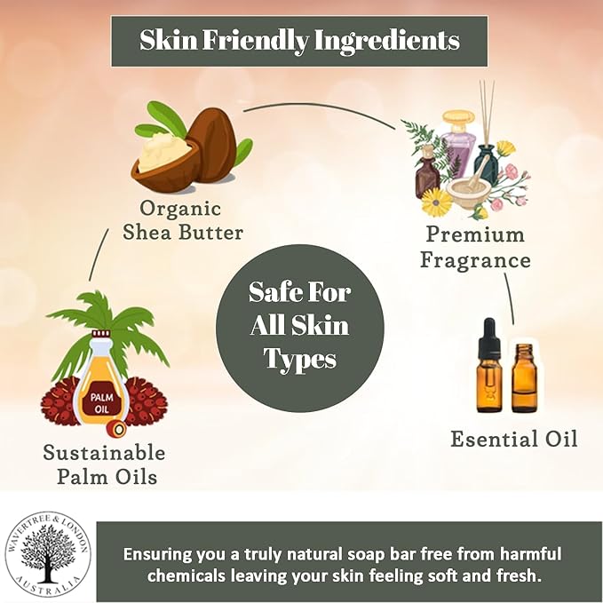 Wavertree & London Frangipani Gardenia Scented Natural Soap (2 Bars), 7oz Moisturizing French Triple Milled Soap Bars enriched with shea butter - Pure Plant Based Bath & Body Bars for All Skin Types