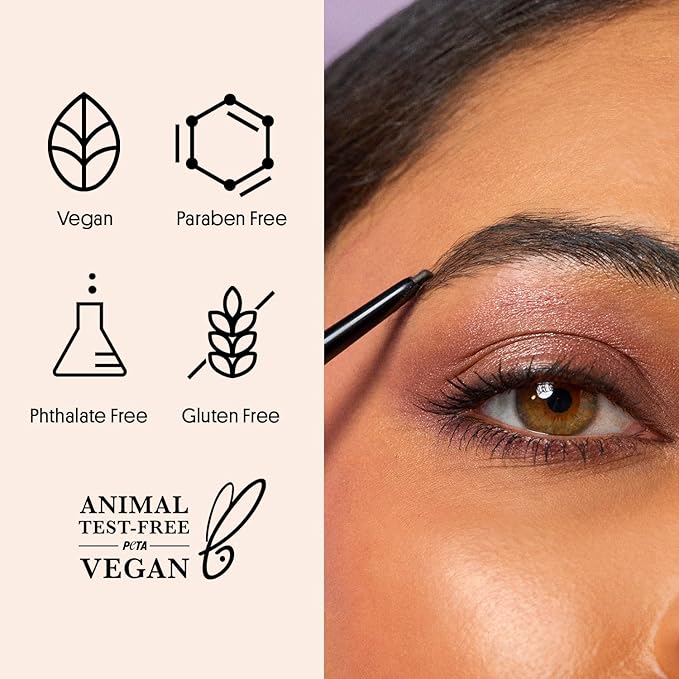 Winky Lux Uni-Brow Precision Eyebrow Pencil, Dual-Ended with Spoolie, Waterproof Longwear Brow Pencil with Micro Tip, Universal Shade for Natural Brows (Brown, Blonde, Taupe)