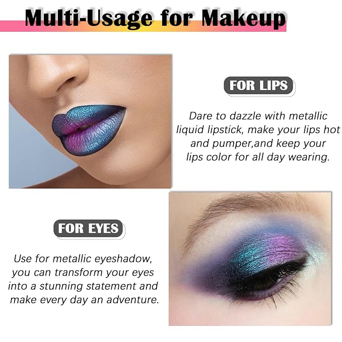 Maydear Chameleon Lipstick 5 Colors Set, Long Lasting Waterproof Colourful Diamond Shimmer Lip Gloss for Women Girls Makeup kit