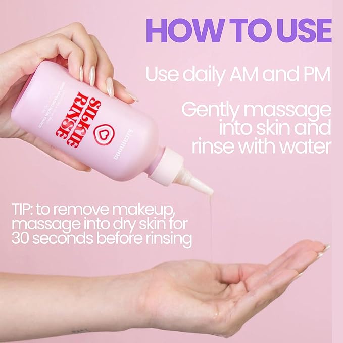 Kiramoon Face Wash Silkie Rinse Hydrating Gentle Face Cleanser for Dry or Sensitive Skin - Hydrating Makeup Remover & Face Wash w/Ceramides & Squalane