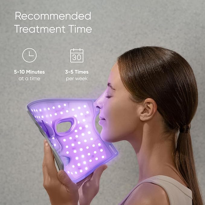 Nanoleaf FDA-Cleared LED Face Mask with 7 Light Therapy Modes - Professional Red, Blue & NIR Light Treatment Device for Wrinkles, Acne & Skin Rejuvenation - 432 LEDs, Rechargeable