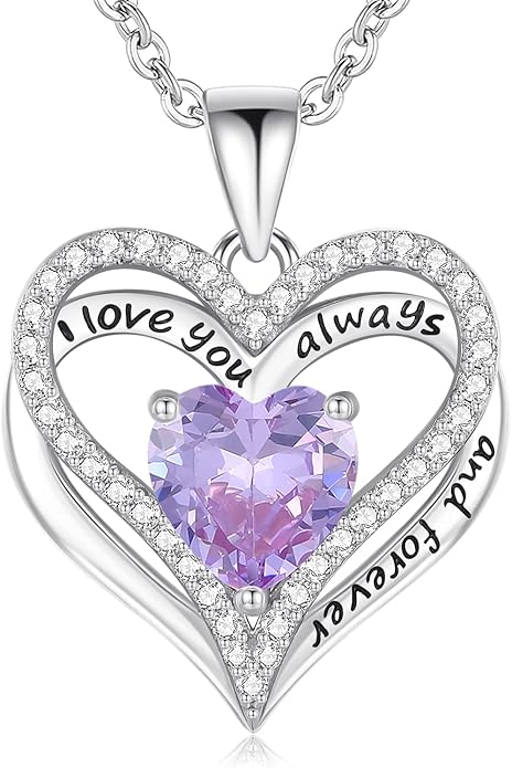 S925 Sterling Silver Necklace for Women, Wife Jewelry Rose Gold, Mom Birthday Valentines Mothers Day Gifts, Girlfriend Necklaces, Daughter Heart Jewel, Anniversary for Her