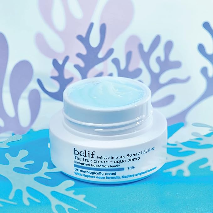 belif The True Cream Aqua Bomb Hydrating Moisturizer with Squalane | Good for Dryness, Dullness, Uneven Texture |For Normal, Oily, Combination Skin Types