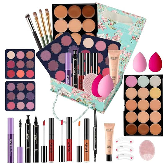 Makeup Kit for Teens, Christmas Makeup Gift Set For Women,Makeup Kits For Teens,Girls Gift, Travel Makeup Set,Eyeshadow Palette Foundation Concealer Lipgloss
