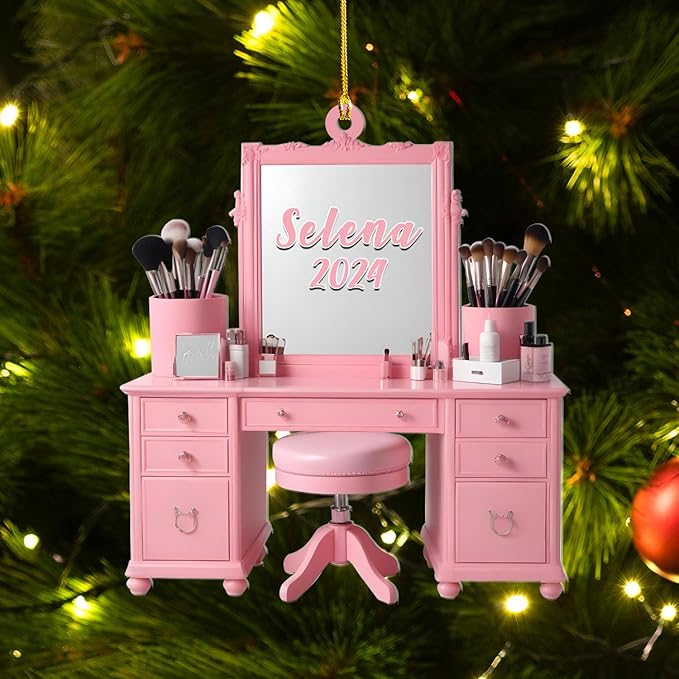 Personalized Makeup Tools Christmas Ornament 2024, Makeup Box Christmas Ornament Gift for Makeup Artist, Christmas Tree Decor for Makeup Shop, Gift for New Makeup Coworkers (MKH11)