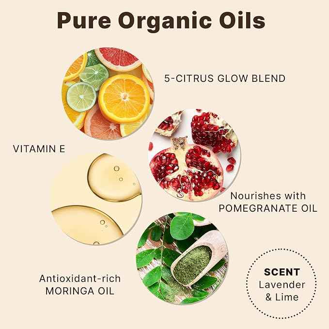 USDA Organic Face Oil – USA Made with Natural Ingredients, Brightens & Smooths Fine Lines & Wrinkles, Non-comedogenic Lightweight Facial Oil for Dry & Sensitive Skin with Moringa, Jojoba & Argan Oils