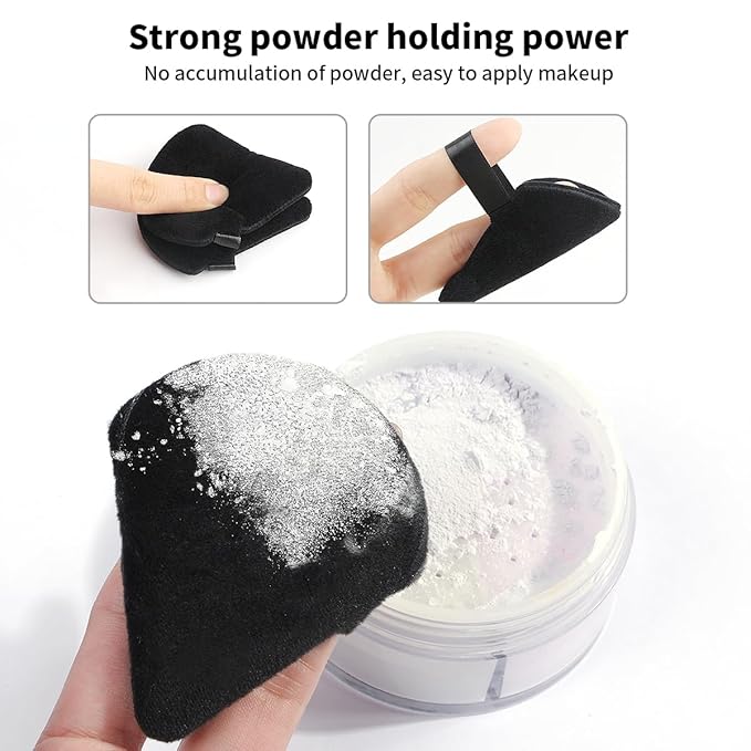 MAANGE 30pcs Professional Makeup Brush Set With Velvet Bag&5pcs Beauty Blender&2pcs Makeup Remover Puff&5pcs Triangle Powder Puff&3pcs Mini Thumb Puff&Toiletry Bag&2pcs Cleaning Mat (Blacksliver)