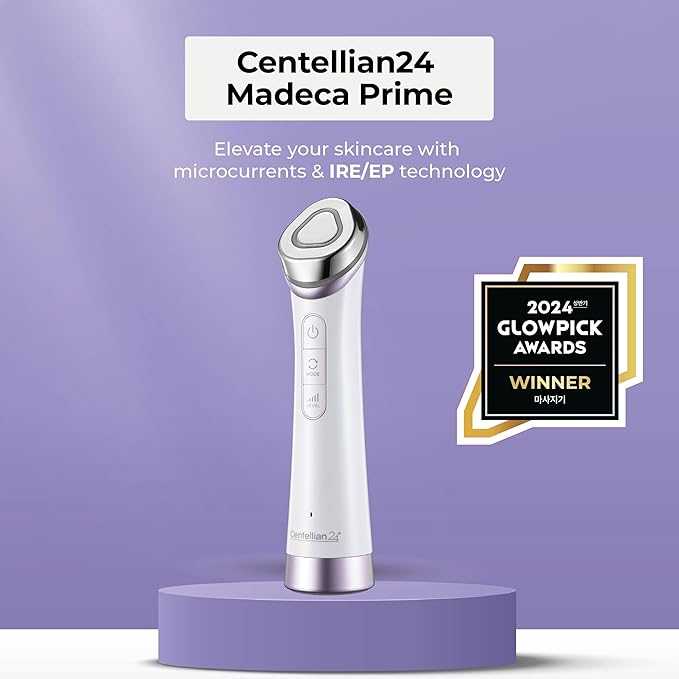 Centellian 24 Madeca Prime Facial Toning Device - 3-in-1, Glowing Glass Skin, Better Absorption, Ultra Light. Microcurrent, Premium Korean Skin Care.