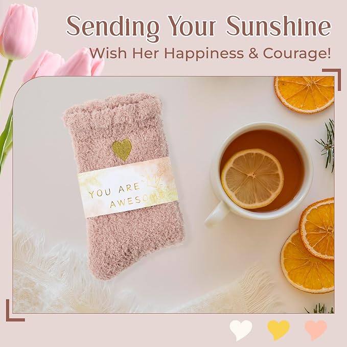 American Trends Coral Fleece Cloud Socks Ultra-Soft Fuzzy Warm Sleep Socks Cozy Unisex Gifts for Birthday Self-Care