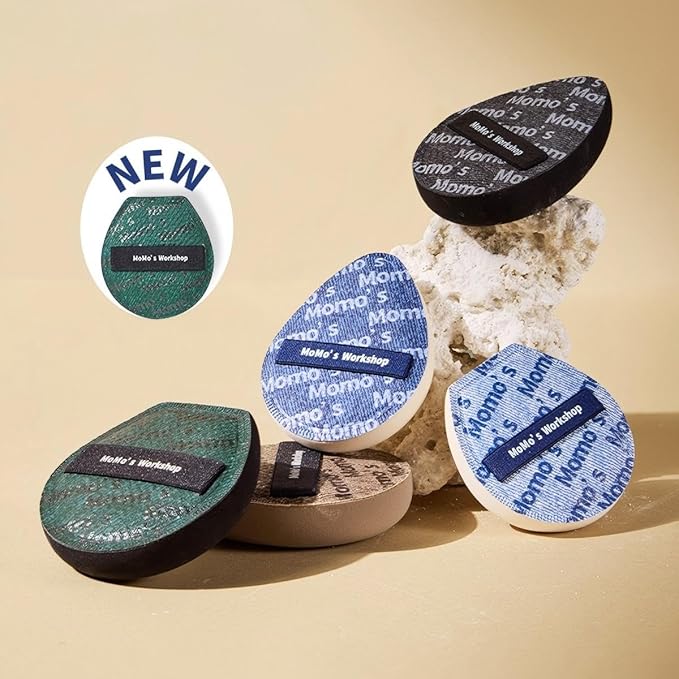 Momo's Workshop Makeup Sponge, Large Makeup Blending Puff for Liquid & Cream Foundation, Concealer Foundation Puff Quick Apply Cosmetics 1pcs Green