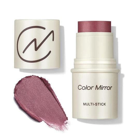Multi-Use Makeup Stick - Blush, Lipstick, Eyeshadow & Highlighter For All Skin, Buildable Color, Long-Lasting, Lightweight, Natural Soft Finish(61 Shining Berry Shimmer), 0.158 oz