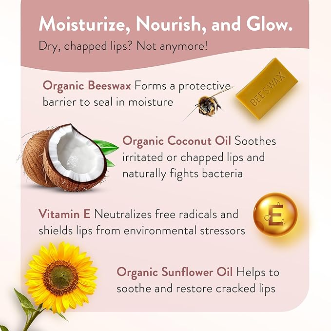 Moroccan Magic Organic Lip Balm Variety 3 Pack | Rose, Peppermint Eucalyptus, Lemon Thyme | Ultra Hydrating Argan and Essential Oils | Smooth Application | Non-Toxic Cruelty Free | Natural Gift Set