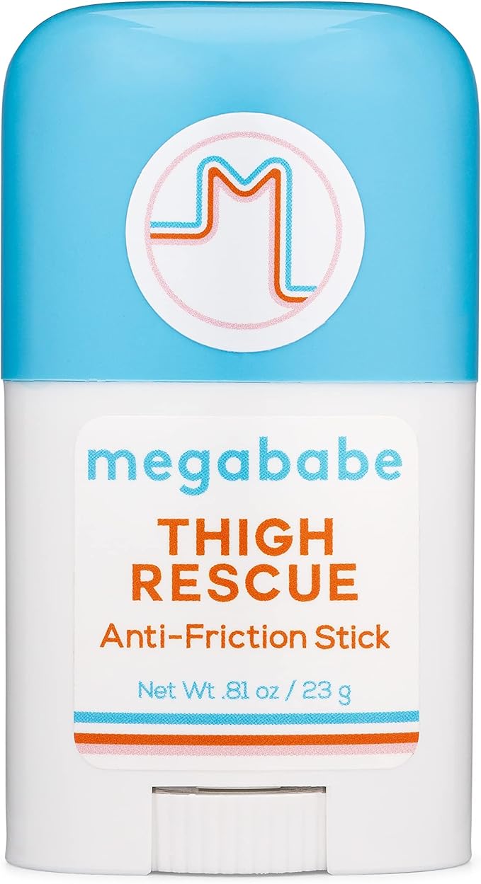 Megababe Thigh Rescue Anti-Chafe Stick Mini | Travel size, great for on-the-go | Prevents skin chafe & irritation | Thighs, arms, bra-lines & more