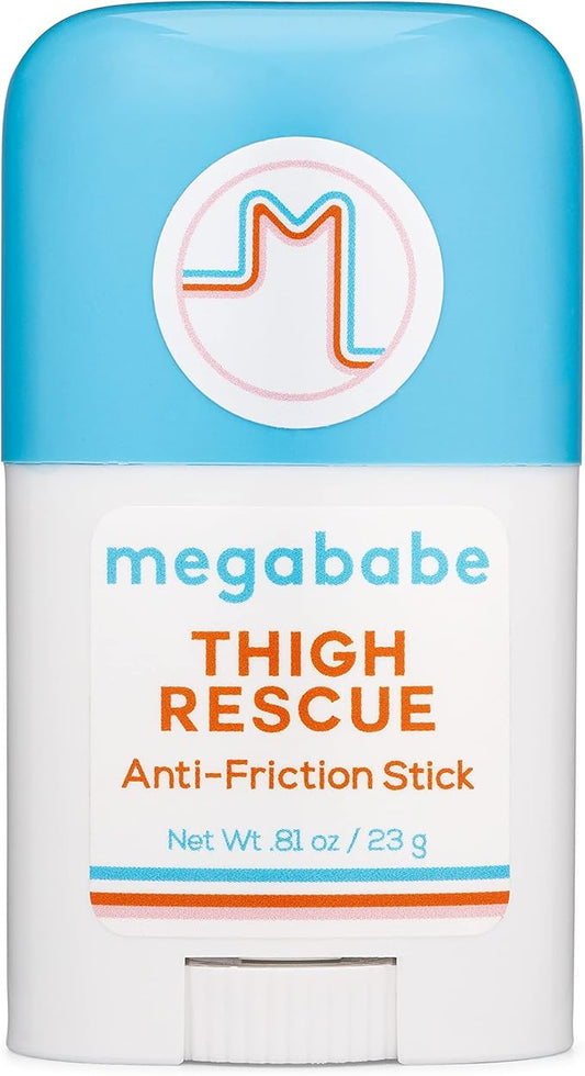 Megababe Thigh Rescue Anti-Chafe Stick Mini | Travel size, great for on-the-go | Prevents skin chafe & irritation | Thighs, arms, bra-lines & more