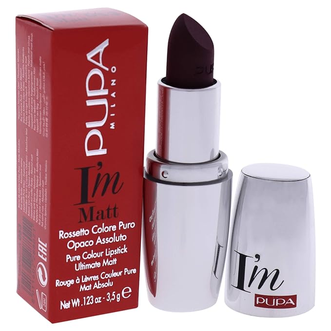 Pupa Milano I Am Matt Pure Colour Lipstick - 053 Dangerous Violet for Women - 0.123 oz Lipstick
