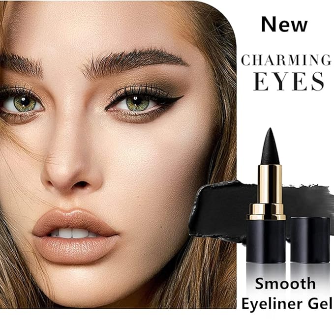 Go Ho Black and Brown Gel Eyeliner Stick, Soft and Smooth Black Eyeliner Makeup for Women, Easy Apply and Remove