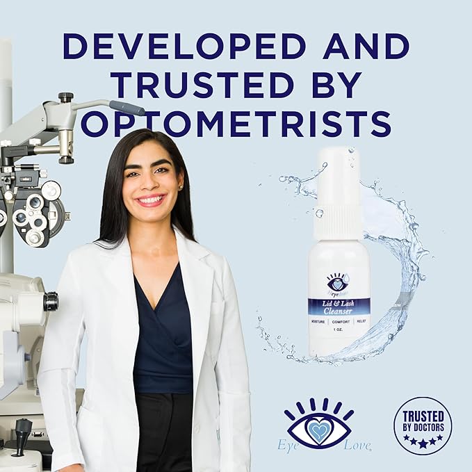 Heyedrate Lid and Lash Cleanser Spray – Gentle, Pure Hypochlorous Acid Spray for Eye Irritation - Fast Acting, Soothing Formula - Everyday Eyelid Cleansing Spray - 1 Ounce Bottle