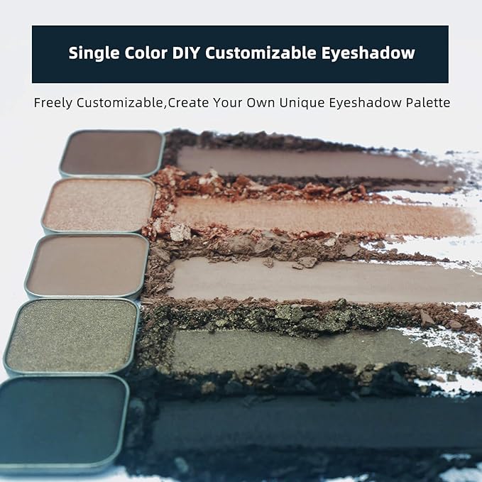 Magnetic Single Matte Eyeshadow with Metal Pan, powder eyeliner smokey eye dark shadow palette, Base Eyeshadow Powder for DIY Empty Magnetic Palette (Chocolate Charm)