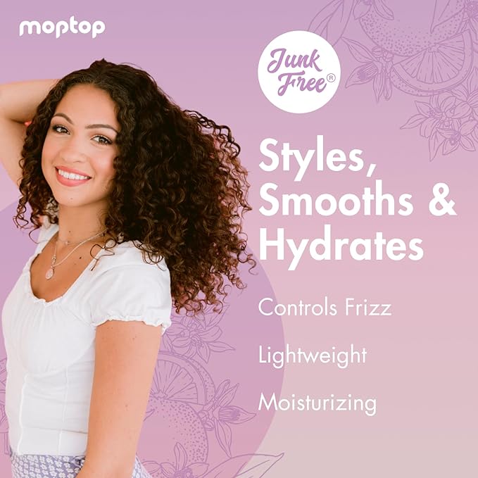 MopTop Curly Hair Gel Custard - Styling Gel for Moisturizing and Defining Soft Curls, Lightweight and Anti Frizz, Curly Hair Products for Waves, Coils & Kinks (Citrus Kumquat, 16oz)