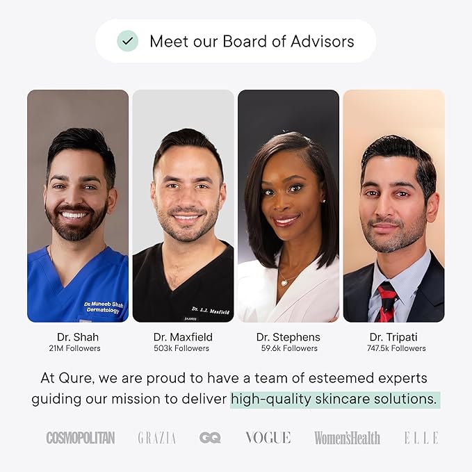 Qure Micro Infusion System for Face & Neck - Facial Moisturizing Essence, Even-looking tone, Serum for All Skin Types, Refreshed and Luminous Skin - 2-Month Supply