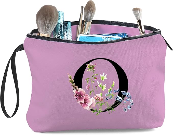 Happy Birthday Friendship Bridesmaid Team Gifts for Employees Women Mom Girl Daughter Teenage Personalized Make up Cosmetic Bag Travel with Mirror Mothers Day Christmas Graduation O