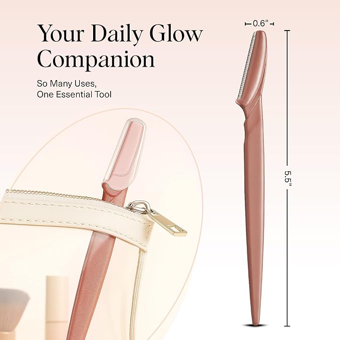 Kitsch Dermaplane Razor for Women Face – Face Razors for Women & Men, Eyebrow Trimmer & Face Shaver – Exfoliating Facial Razor & Skin Care Tool for Smoother Skin - Terracotta, 12 pcs