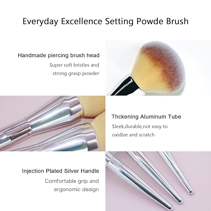 Foundation Brush,Daubigny Large Powder Brush Flat Arched Premium Durable Kabuki Makeup Brush Perfect For Blending Liquid,Cream and Flawless Powder,Buffing, Blending,Concealer …